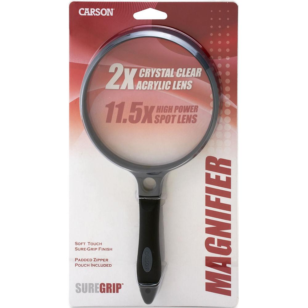 Carson SureGrip 2x SG-14 Magnifier with 10x Power Spot