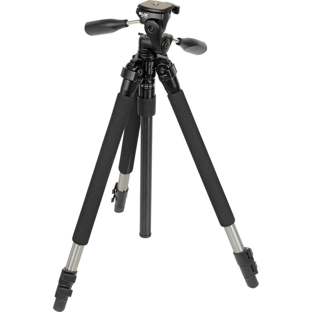 Slik Pro 330 DX Tripod with SH-705E 3-Way, Pan-and-Tilt Head