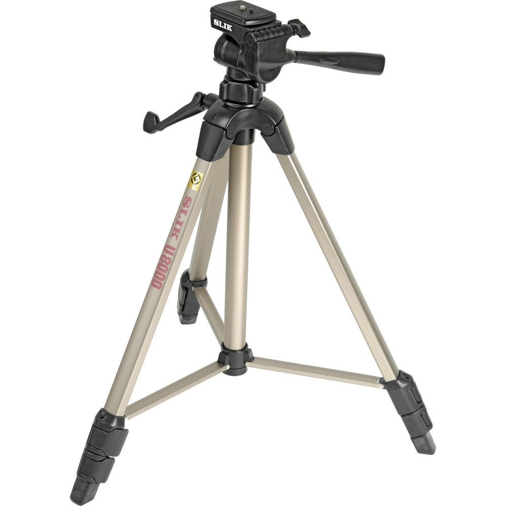 Slik U8000 Tripod with 3-Way, Pan-and-Tilt Head