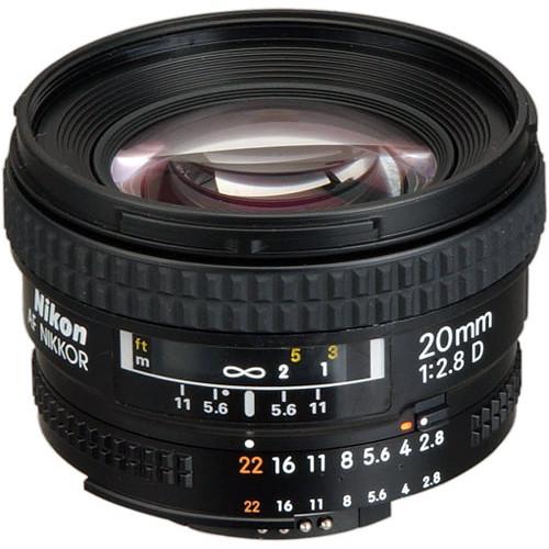 Nikon AF NIKKOR 20mm f 2.8D Lens