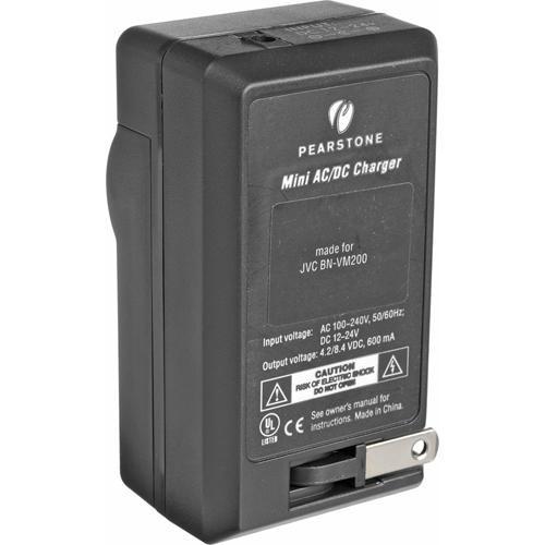 Pearstone Mini AC DC Battery Charger for JVC BN-VM200, Pearstone, Mini, AC, DC, Battery, Charger, JVC, BN-VM200