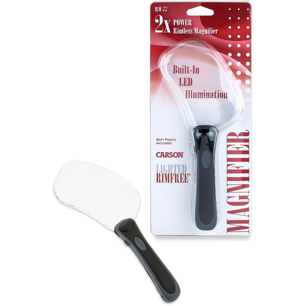 Carson RM-77 2x Lighted RimFree Magnifier