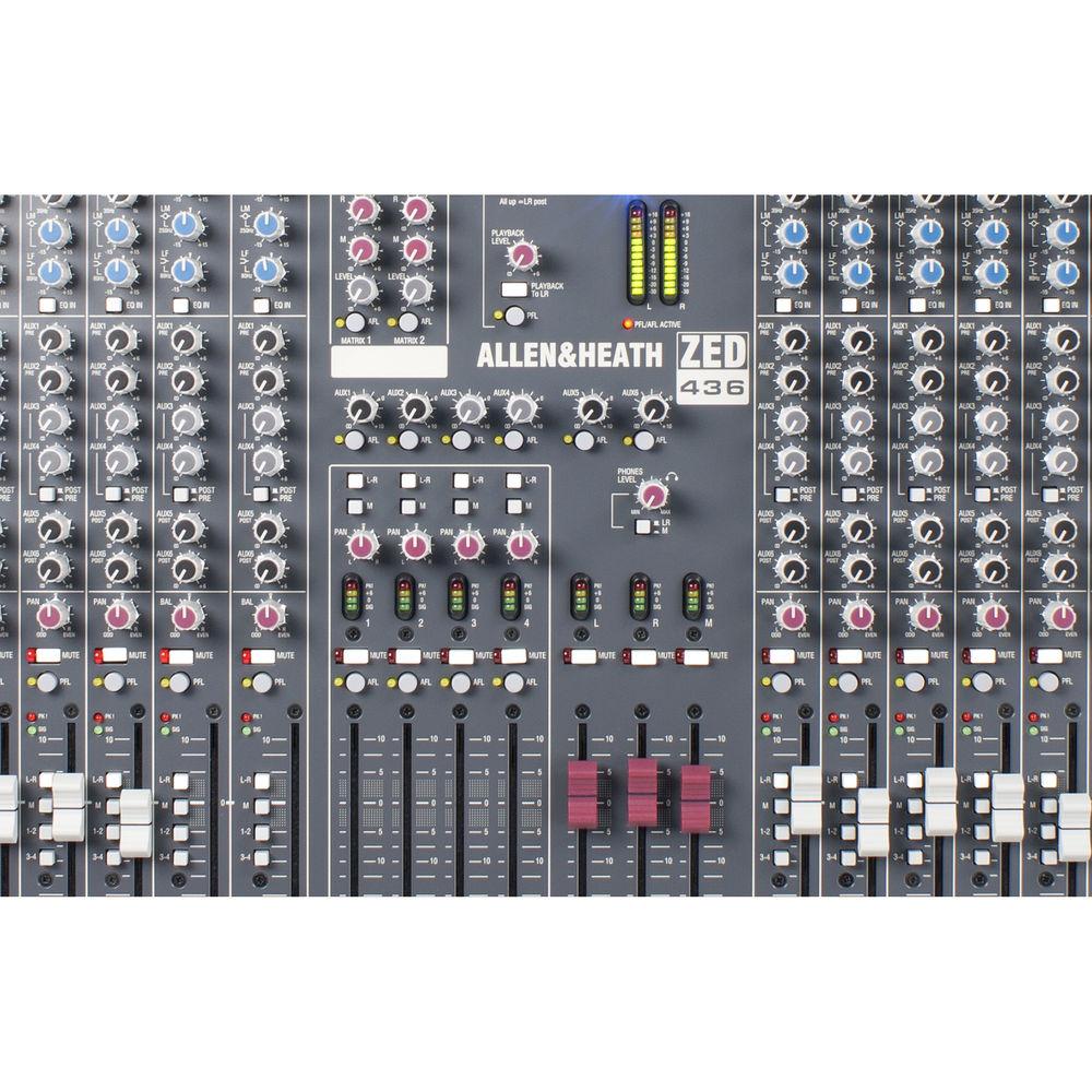 Allen & Heath ZED436 - 36-Input, 4-Buss Recording Mixer with USB Connection