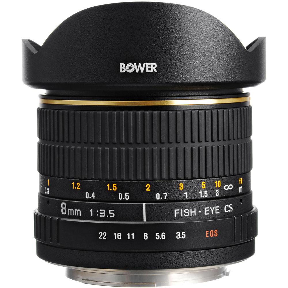 Bower SLY 358C 8mm f 3.5 Fisheye Lens for Canon APS-C EOS Cameras