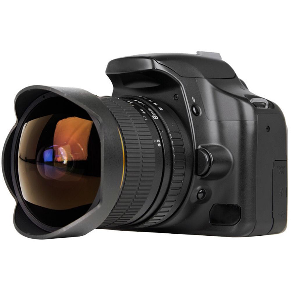 Bower SLY 358C 8mm f 3.5 Fisheye Lens for Canon APS-C EOS Cameras