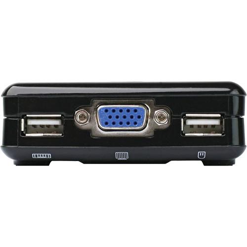 IOGEAR 2-Port Compact USB VGA KVM with Built-in Cables