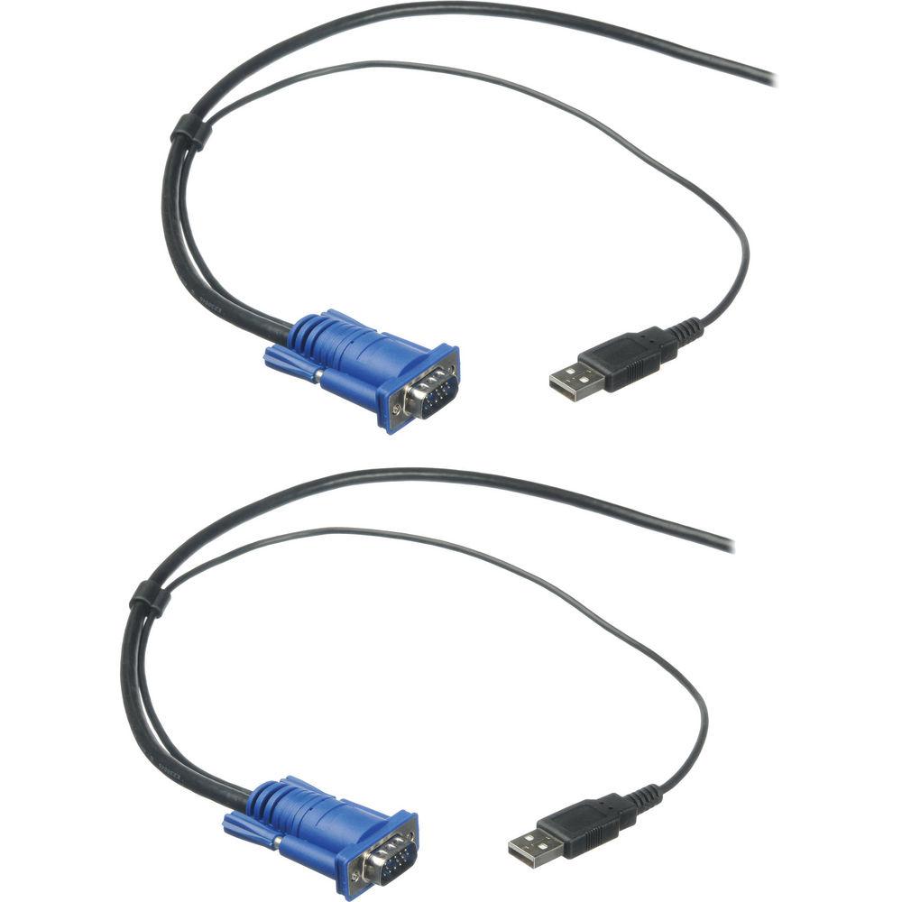 IOGEAR 2-Port Compact USB VGA KVM with Built-in Cables