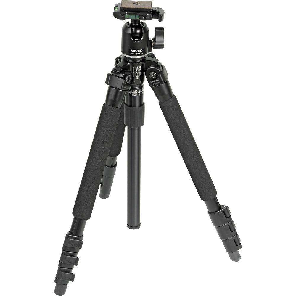 Slik Pro 340 BH 4-Section Tripod w SBH-200DQ Ballhead - Supports 8.8 lbs