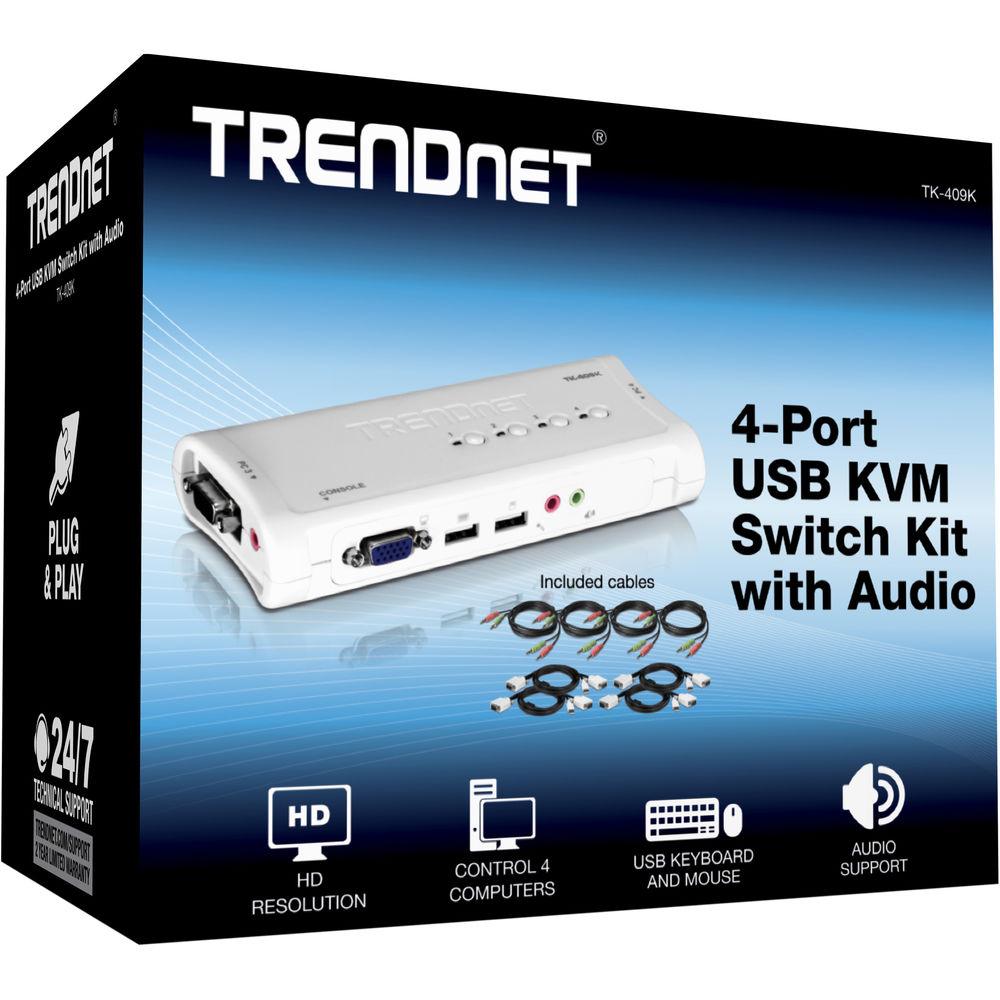 TRENDnet 4-Port USB Audio KVM Switch - VGA