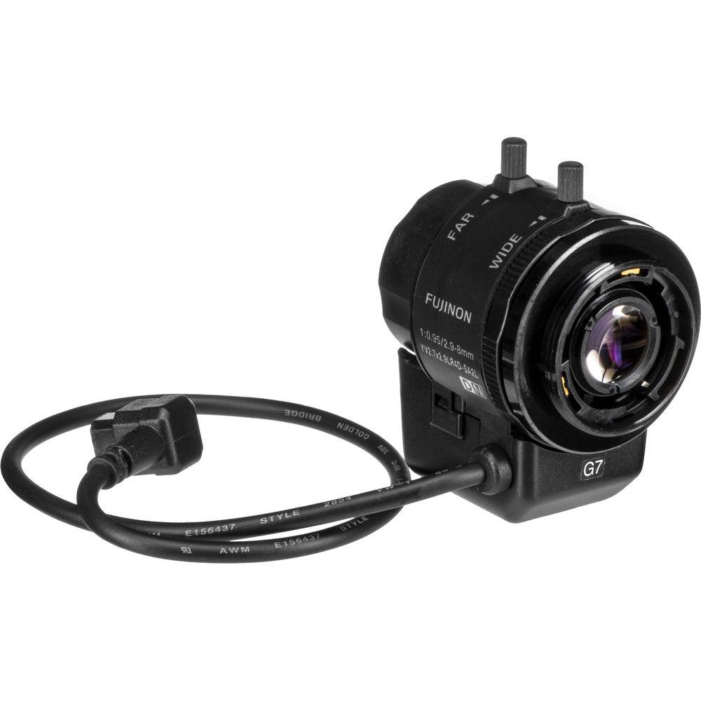 Fujinon 1 3" CS Mount 2.9-8mm f 0.95 Auto Iris Lens with Long Cable