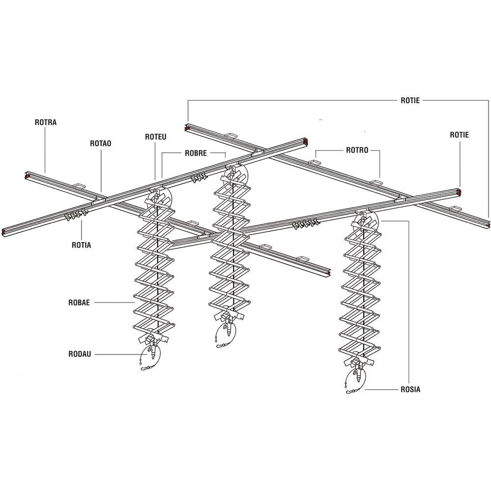 Foba ROTOE Profi-Kit Ceiling Rail System - 10 x 13