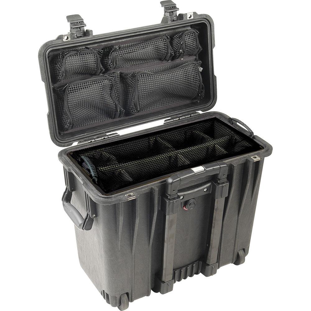 Pelican 1440 Wheeled Top Loader Case with Utility Padded Divider Set and Lid Organizer