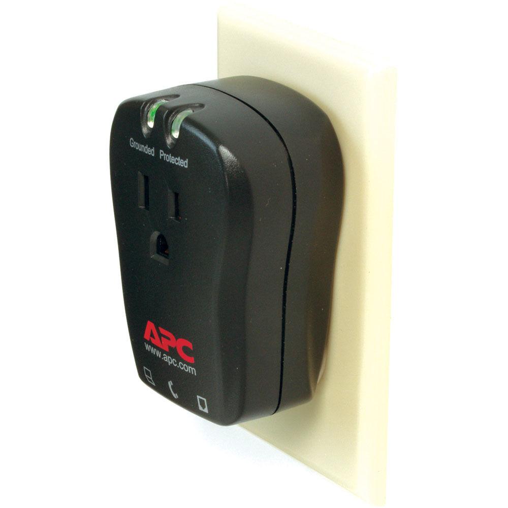 APC Essential SurgeArrest 1-Outlet Surge Protector with RJ-11 Telephone Protection