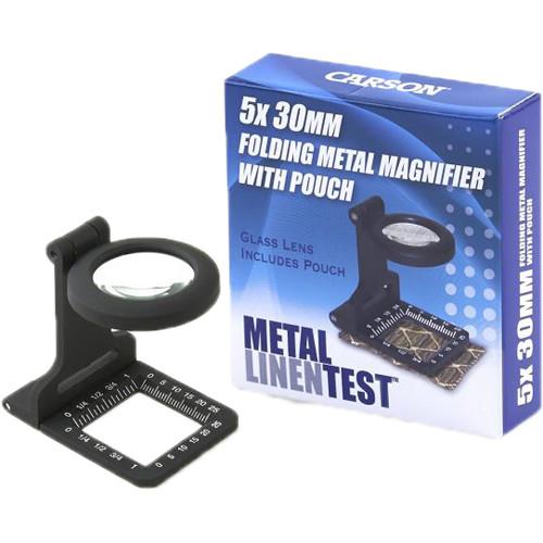 Carson LT-80 5x Metal LinenTest Magnifier