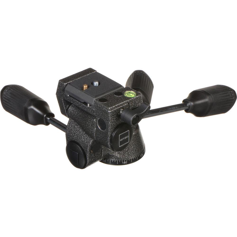 Gitzo G-2272M Rationnelle Magnesium 3-Way Pan Tilt Head with Quick Release - Supports 12.2 lb