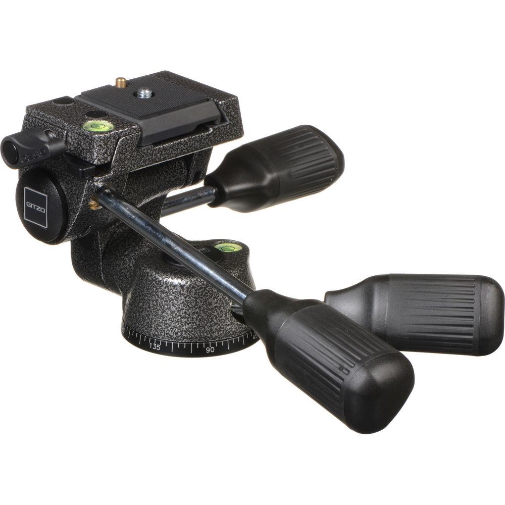 Gitzo G-2272M Rationnelle Magnesium 3-Way Pan Tilt Head with Quick Release - Supports 12.2 lb