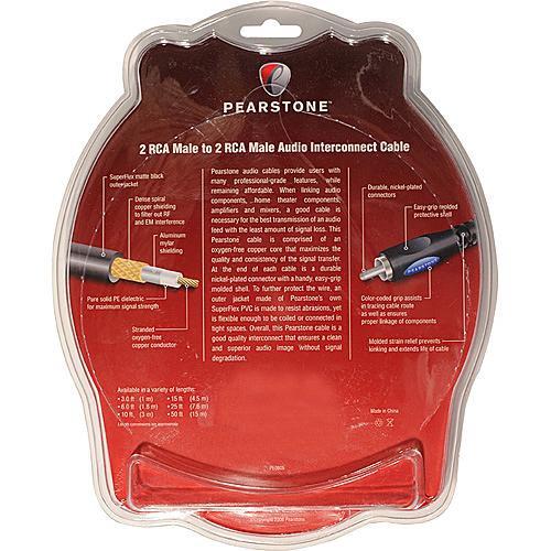 Pearstone 2 RCA Male to 2 RCA Male Audio Cable