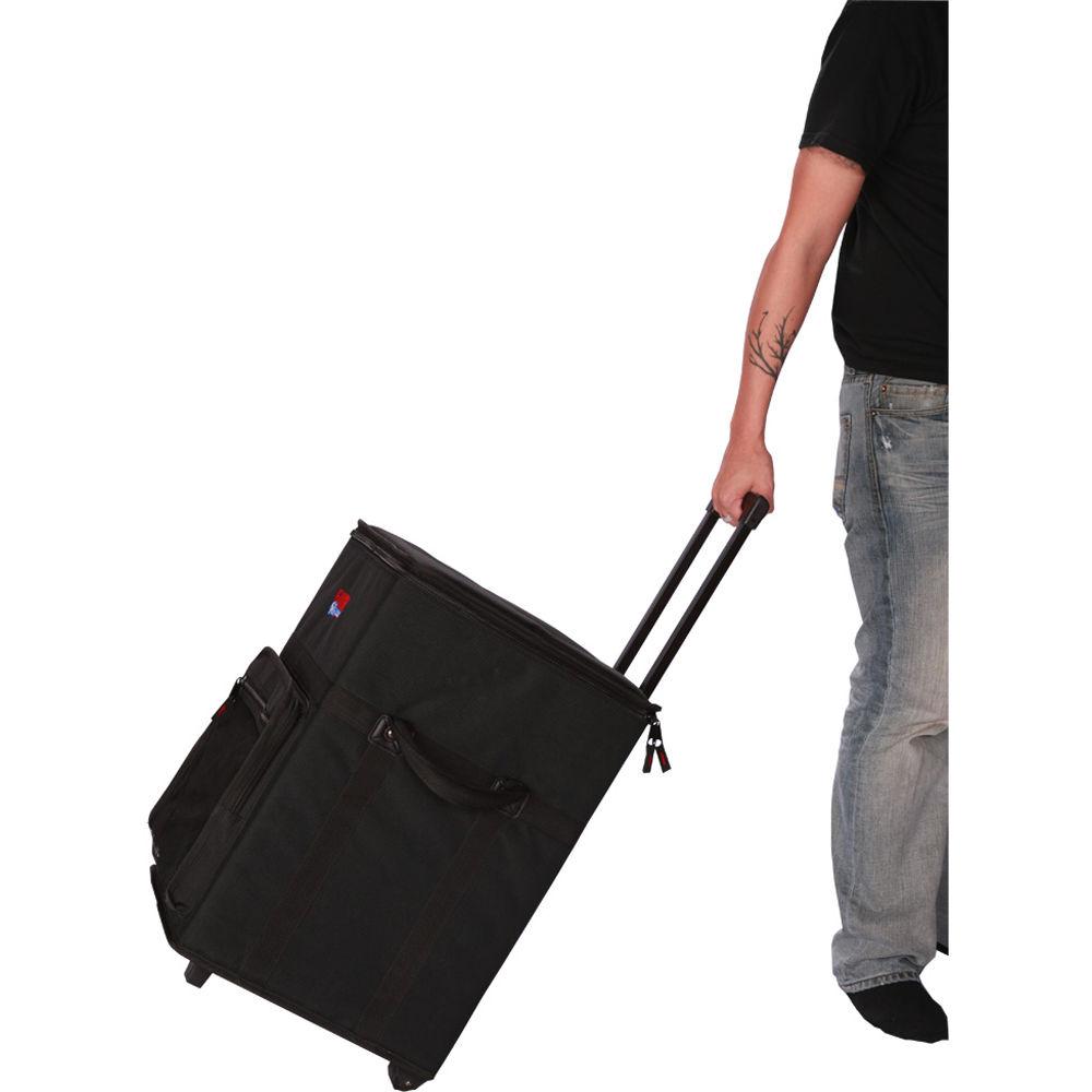 Gator Cases GPA-720 Powered Mixer Semi-Hard Transporter with Roller Wheels and Pullout Handle