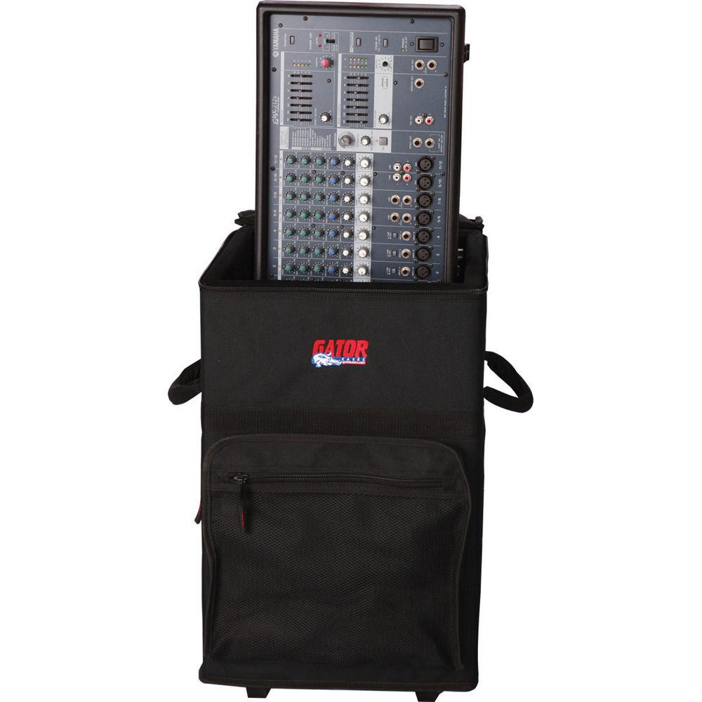 Gator Cases GPA-720 Powered Mixer Semi-Hard Transporter with Roller Wheels and Pullout Handle