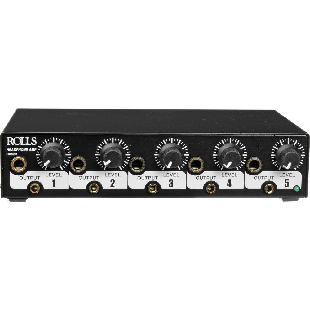 Rolls RA53B - 5-Channel 1 2 Space Rackmount Stereo Headphone Amplifier