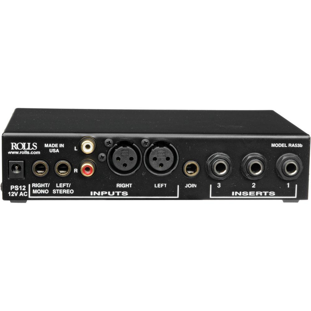 Rolls RA53B - 5-Channel 1 2 Space Rackmount Stereo Headphone Amplifier