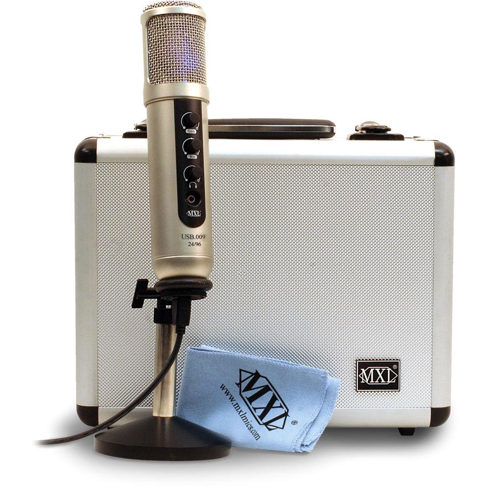 MXL USB.009 Large-Diaphragm 24-Bit 96 kHz Studio USB Microphone