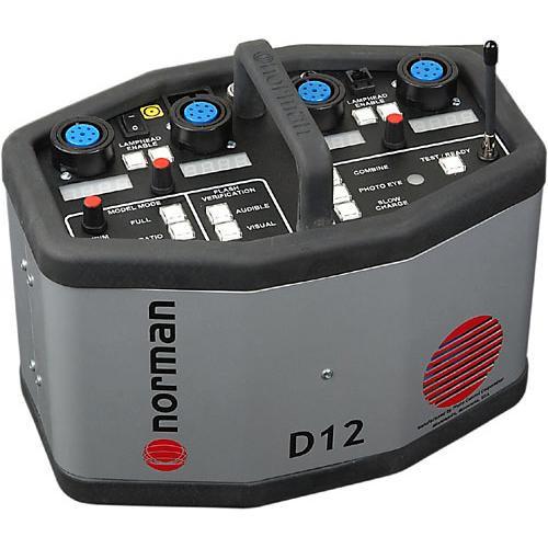 Norman D12R Pack, 2- IL2500 Head Reflector, Stands, Umbrellas, Case Kit