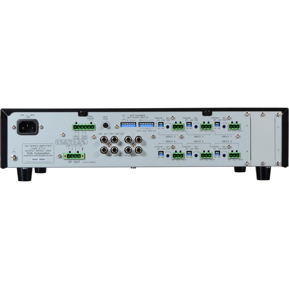 Toa Electronics A-712 - 9-Channel, 120 Watt Mixer Amplifier