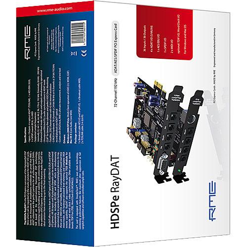 RME HDSPe RayDAT - 36 Channel Digital Audio & MIDI PCI Express Card System