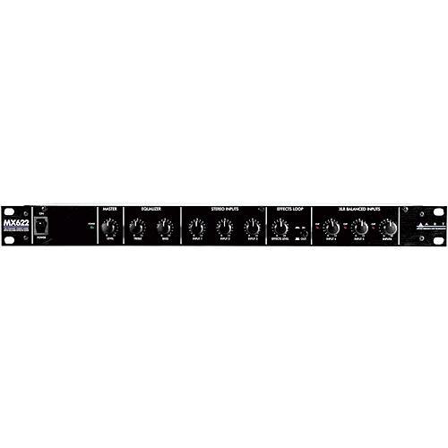 ART MX622 6-Channel Rackmount Mixer, 3 Mic Line & 3 Stereo Input