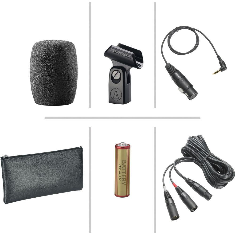 Audio-Technica AT8022 X Y Stereo Phantom and Battery Powered Field Microphone