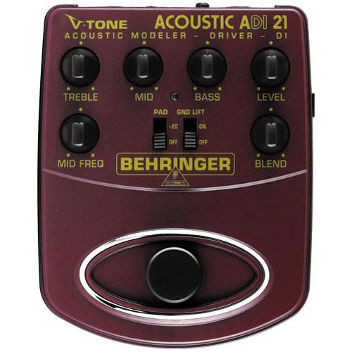 Behringer V-TONE ACOUSTIC ADI21 Acoustic Amp Modeler Direct Recording Preamp DI Box
