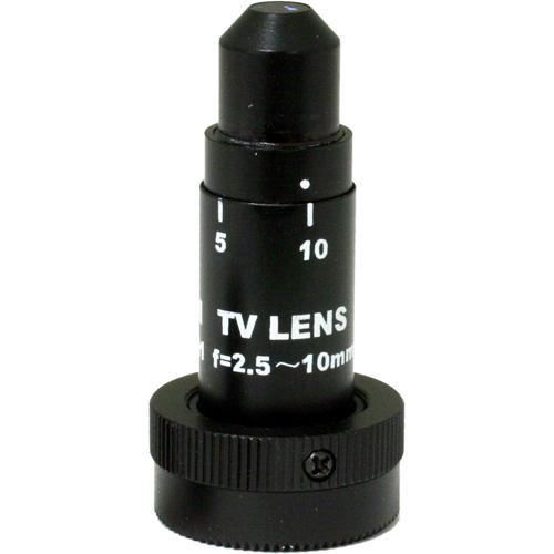 Marshall Electronics V-ZPL-05-01 CS Mount 2.5-10mm Mini Zoom Pinhole Lens With Removable Pinhole Cap