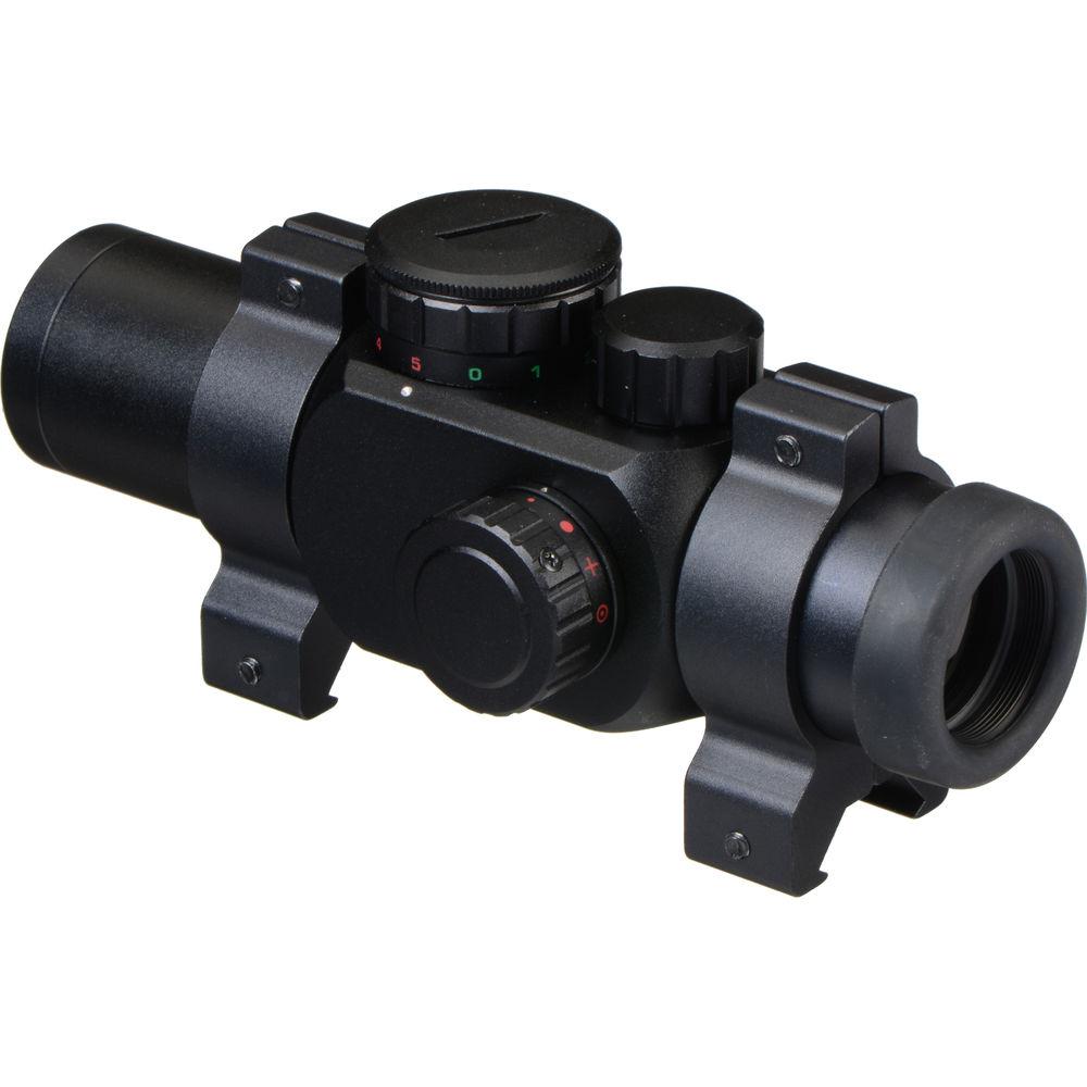 Bushnell 1x28 Trophy Waterproof & Fogproof Riflescope with 4 User-Selected Electronic Reticles & Red Green Dot Option