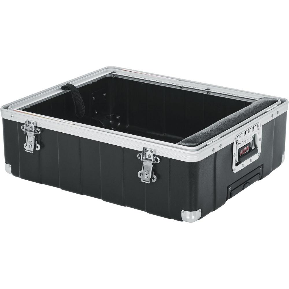 Gator Cases G-MIX-12PU 12 Space ATA Pop-Up Mixer Case with Roller Blade Wheels and Pull-Out Handle