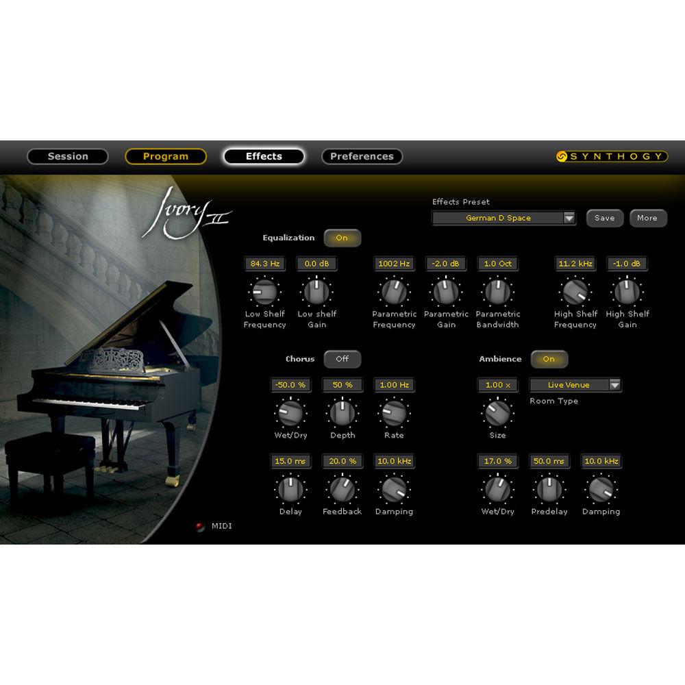 Synthogy Ivory II Grand Pianos - Virtual Instrument