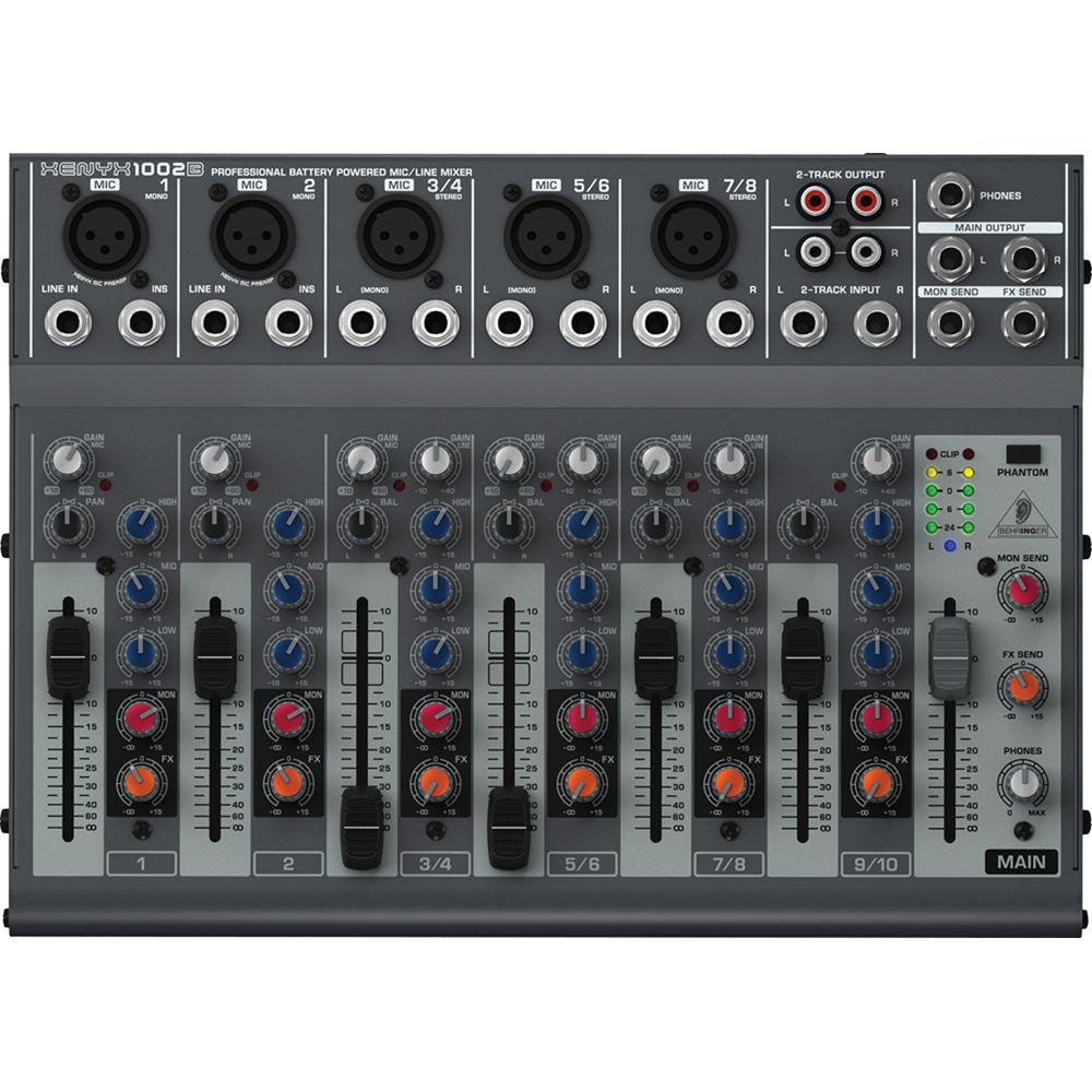 Behringer XENYX 1002B - Battery-Operated 10-Channel Audio Mixer