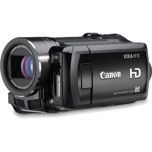 Canon VIXIA HF-10 AVCHD 16GB Dual Flash Memory SDHC Memory HD Camcorder - Refurbished