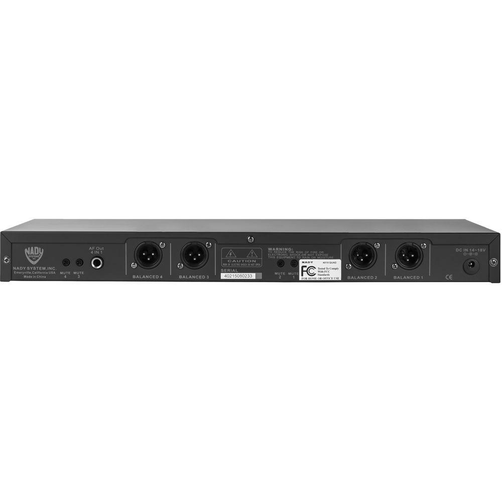 Nady 401X Quad 4-Channel VHF Wireless Microphone System