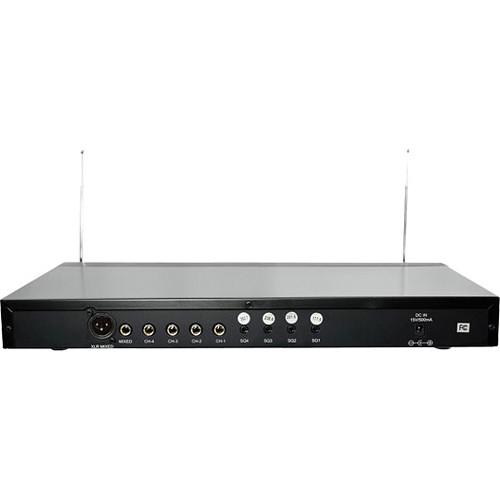 Pyle Pro PDWM4300 4-Mic VHF Wireless Rack Mount Microphone System