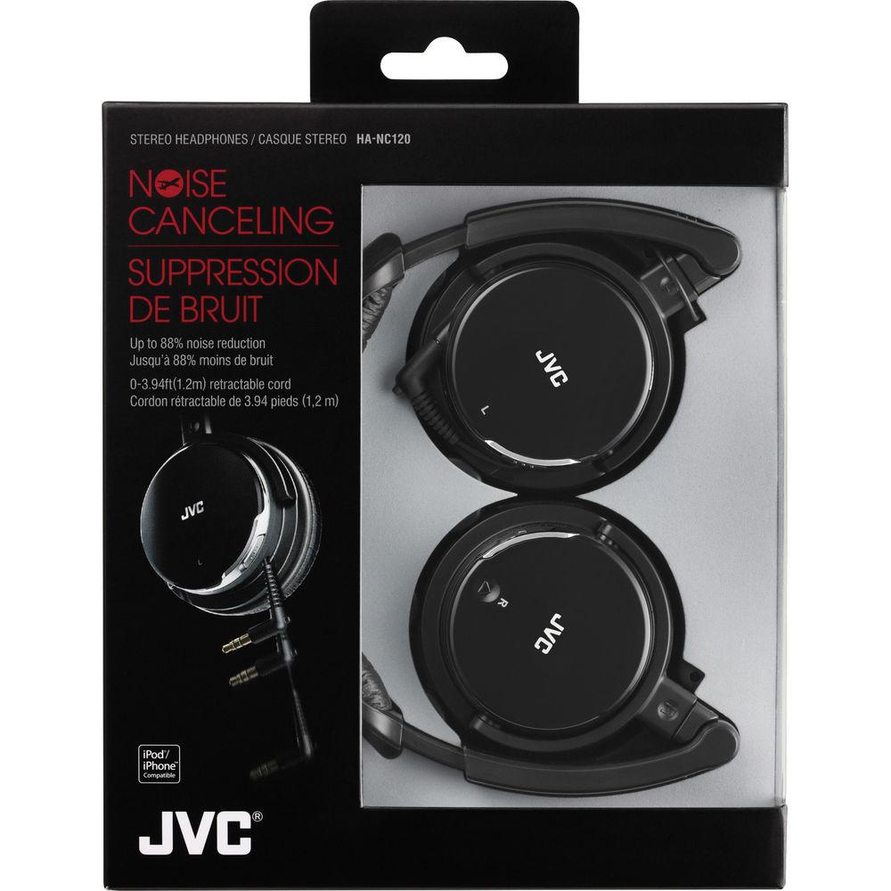 JVC HA-NC120 On-Ear Noise Canceling Headphones