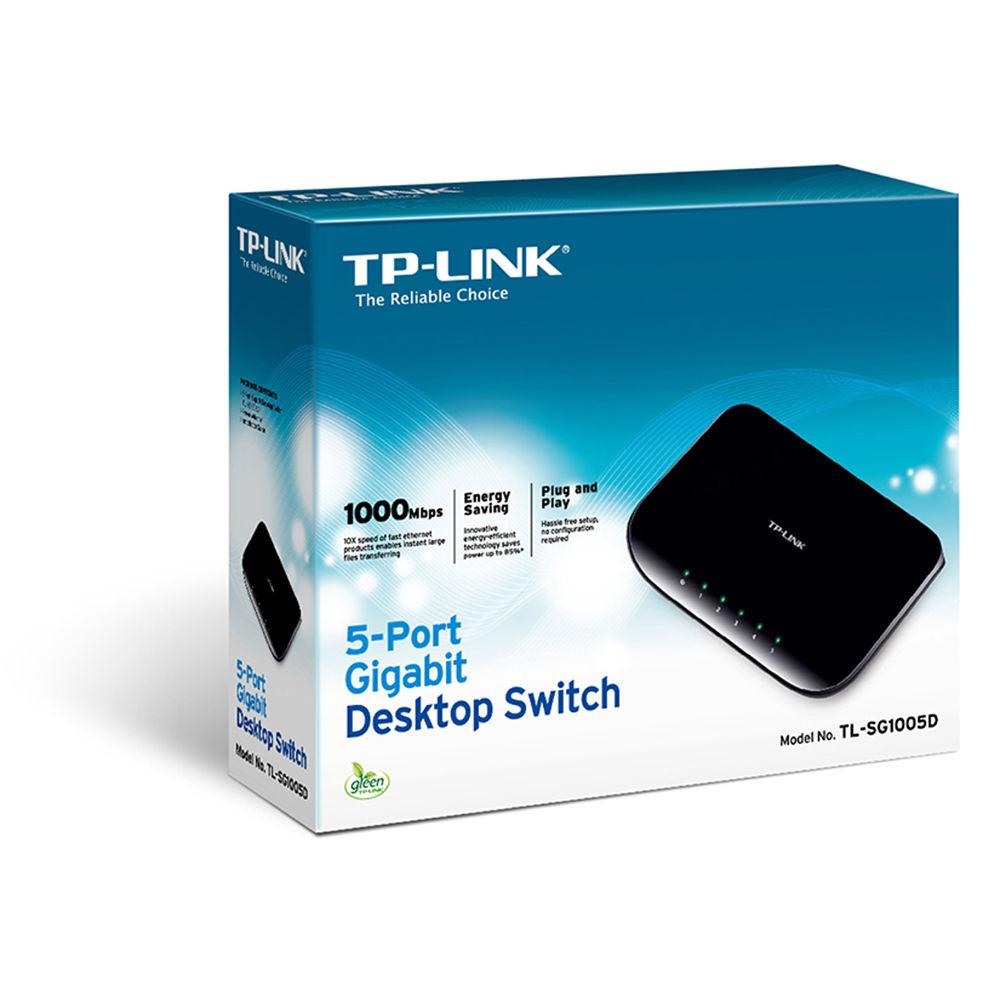 TP-Link 5-Port Unmanaged Gigabit Desktop Switch, TP-Link, 5-Port, Unmanaged, Gigabit, Desktop, Switch
