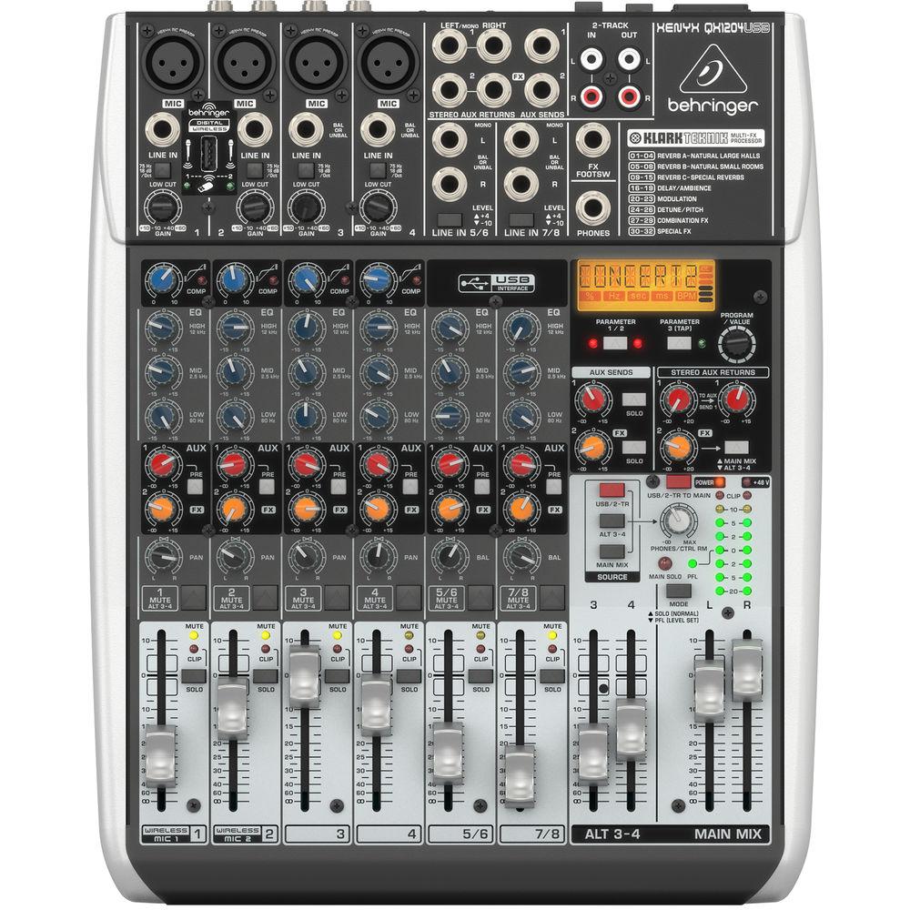 Behringer XENYX QX1204USB 12-Channel USB Mixer with Multi-FX Processor