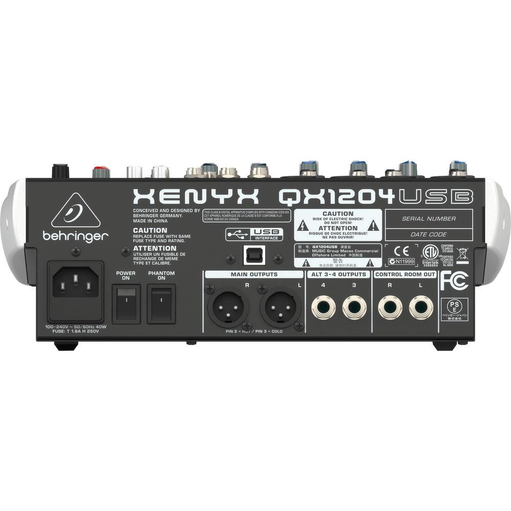 Behringer XENYX QX1204USB 12-Channel USB Mixer with Multi-FX Processor