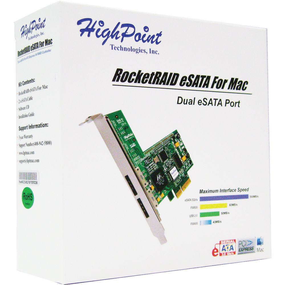HighPoint RocketRAID 2314M2 3 GB s eSATA Connector for Mac