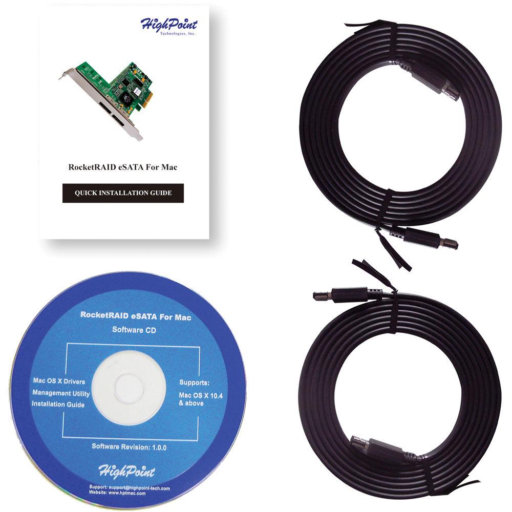 HighPoint RocketRAID 2314M2 3 GB s eSATA Connector for Mac