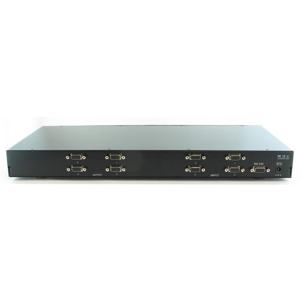 Shinybow SB-4140 4 x 4 VGA Matrix Switcher with IR & RS-232 Control