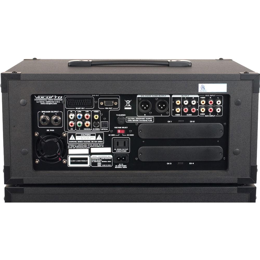 VocoPro CHAMPION-REC Basic 200W 4-Channel Multi-Format Portable PA System with Digital Recorder