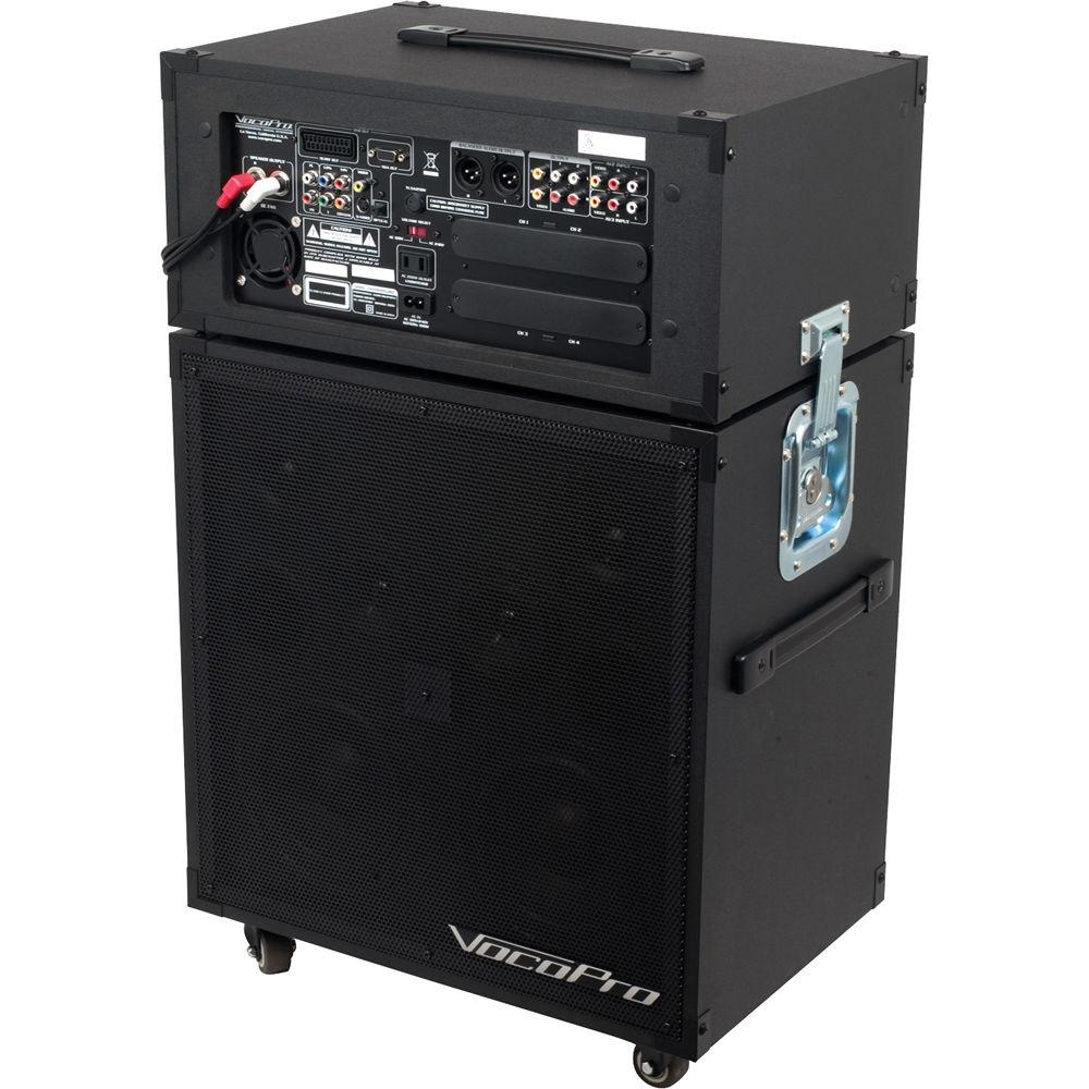 VocoPro CHAMPION-REC Basic 200W 4-Channel Multi-Format Portable PA System with Digital Recorder