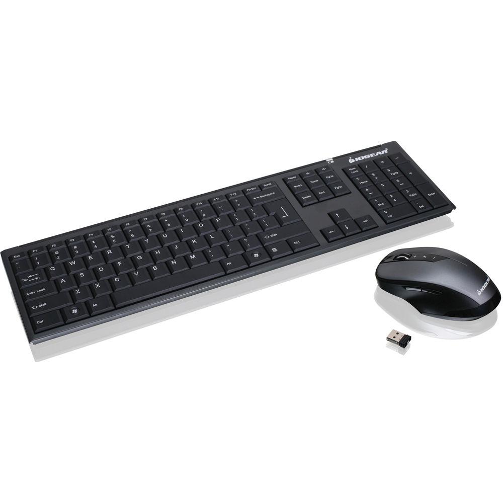 IOGEAR Long-Range 2.4 GHz Wireless Keyboard and Mouse Combo